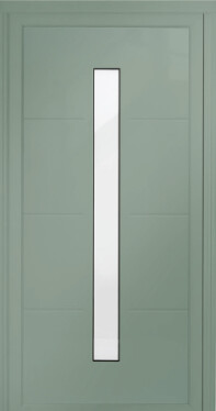 Chartwell Green Modern Composite Door with Slit Window