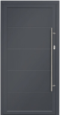 Grey Minimalist Modern Composite Door with Slimline Steel Handle