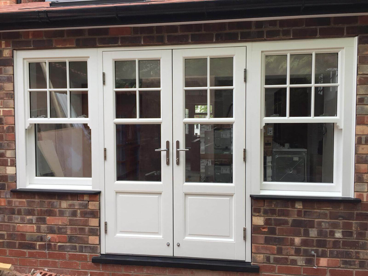 White Wooden French Doors