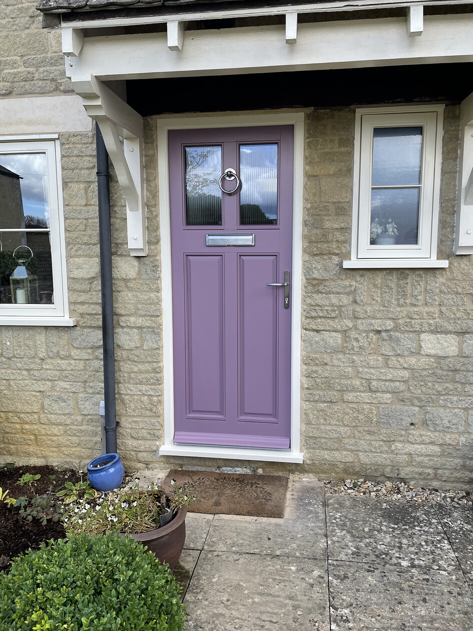 Purple Traditional Timber Door