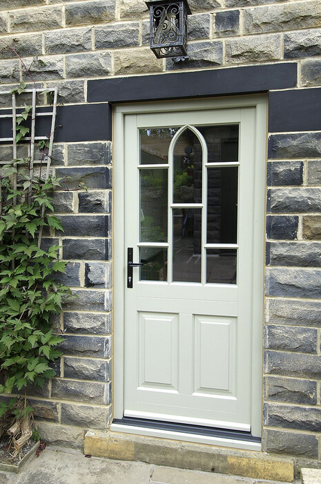 Pale Green Traditional Timber Door