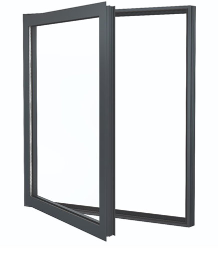 Grey Aluminium Casement Window