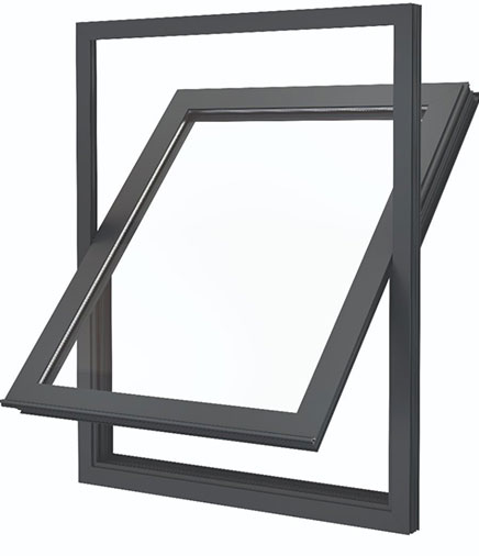 Grey Aluminium Pivot Window